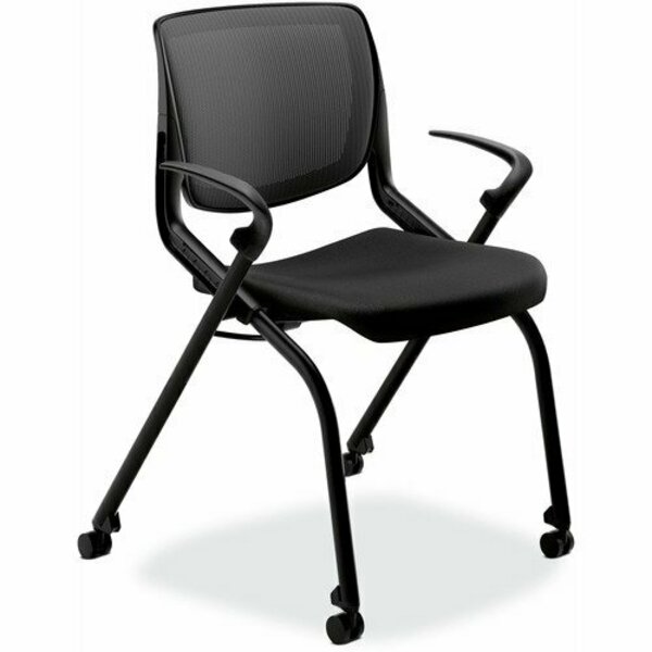 Hon HON MN202ONCU10, MOTIVATE NESTING/STACKING FLEX-BACK CHAIR, ONYX SEAT/BLACK BACK, BLACK BASE HONMN202ONCU10